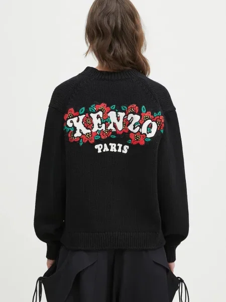 Kenzo cardigan din lână x Verdy femei călduros negru