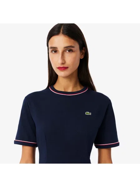 Lacoste Koszulka Z Dżerseju granatowa