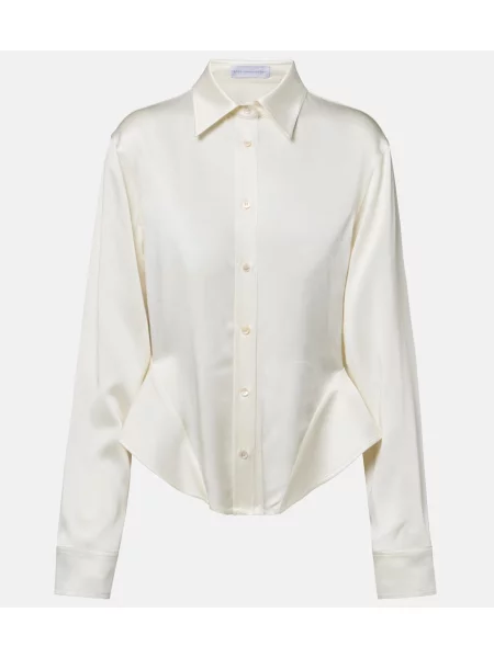 Cămașă Stella Mccartney din satin alb