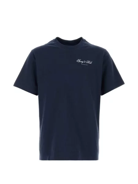 Tricou Sporty & Rich cu imagine albastru