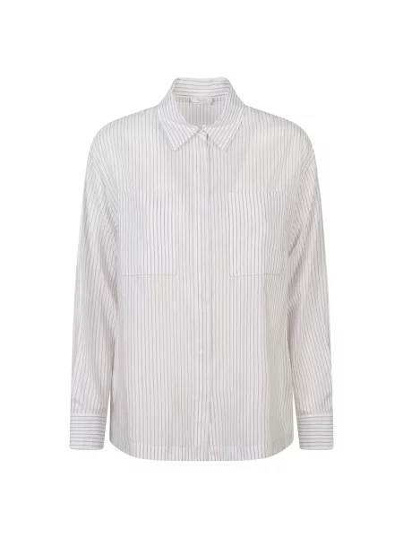 Koszula Peserico w paski brązowa