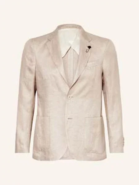 Lardini Marynarka Garniturowa Extra Slim Fit Z Lnu beige beżowa