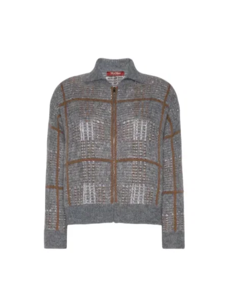 Kardigan Max Mara Studio wełniany szary