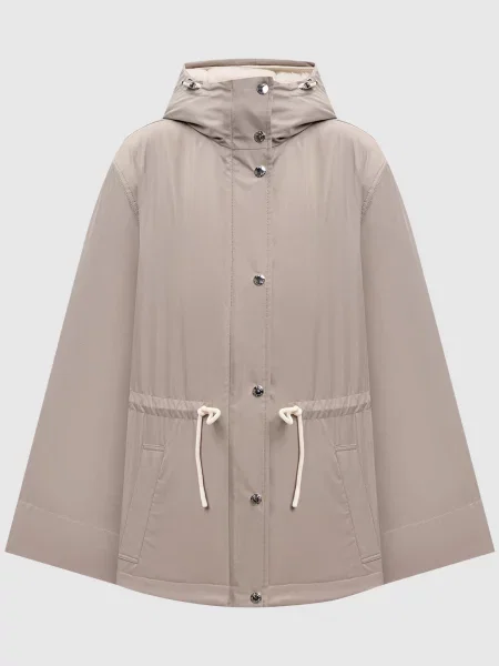 Укорочена парка кольору з овчиною Yves Salomon Army хакі