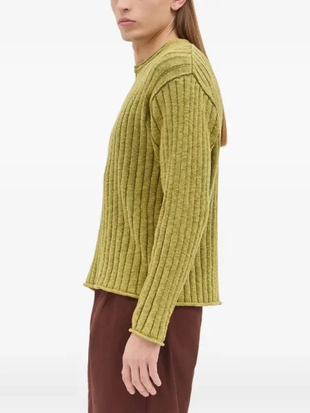 Pulover Jason Markk cu decolteu rotund verde
