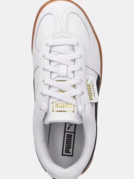 Кожаные кроссовки Puma бежевые