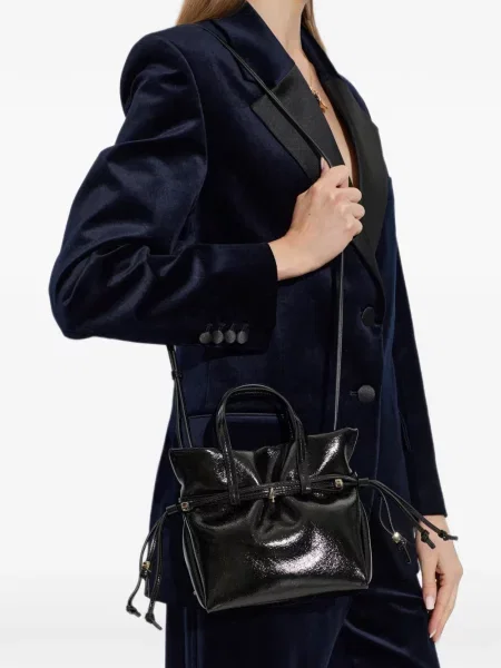 Geantă shopper Kate Spade din piele cu cordon negru