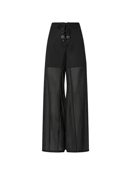 Pantaloni Pinko cu șireturi din dantelă negru