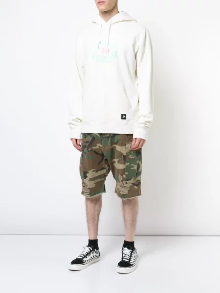 Bluza z kapturem Converse z nadrukiem biała