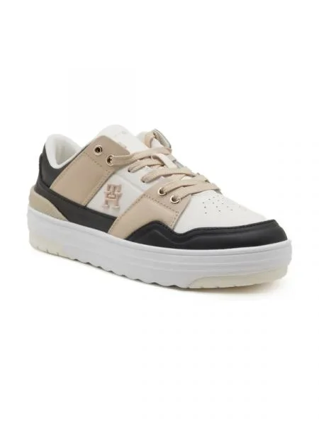 Tommy Hilfiger Bőr sneakers tornacipő BASKET fehér