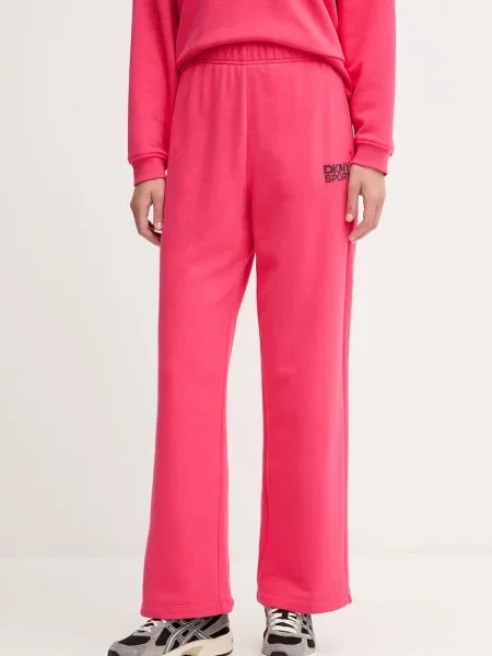 Спортивні штани Dkny з аплікацією рожевий