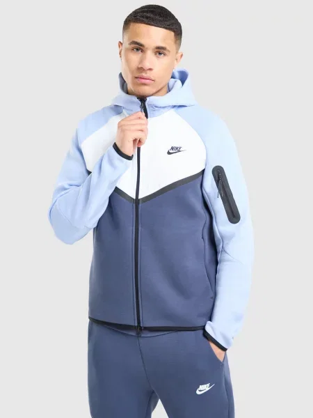 Nike Bluza Rozpinana Z Kapturem Tech niebieska