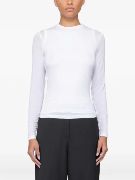 Lung tricou Leset alb