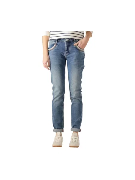 MOS MOSH Jeansy Kobieta Slim-fit Jeansy niebieski