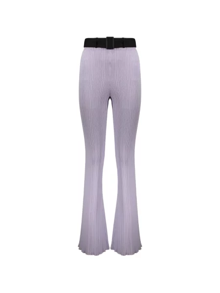 Cu centură pantaloni Ellery tricotate violet