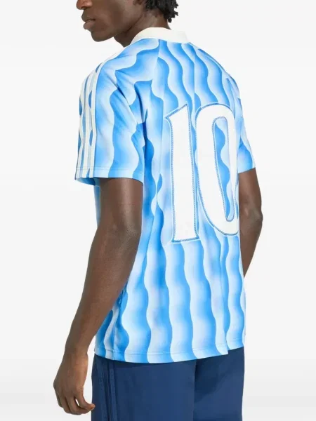 Tricou Adidas Adizero tricotate cu imagine cu model floral albastru
