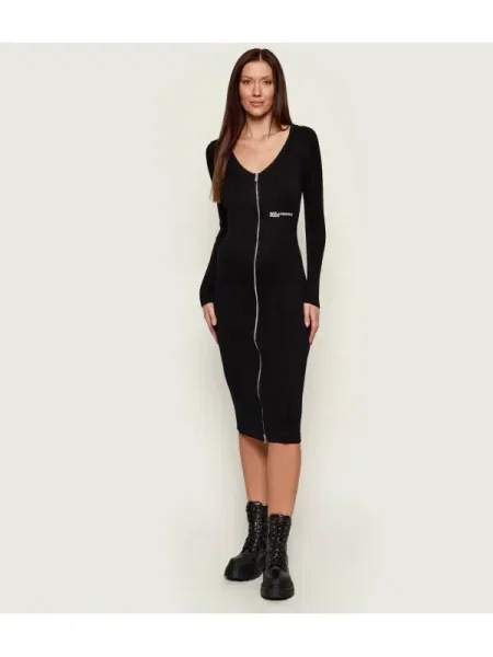 Karl Lagerfeld Jeans Rochie tricotată negru