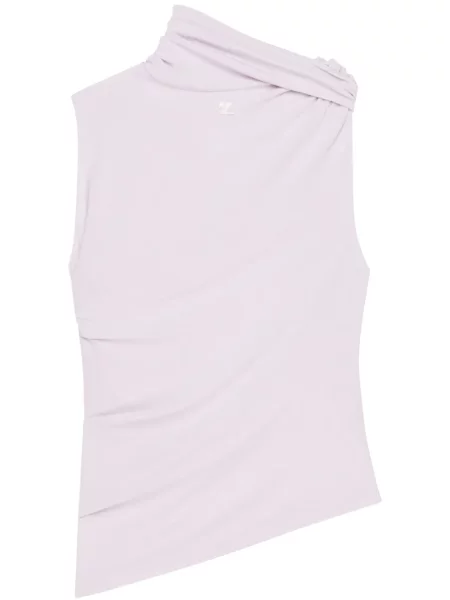 Top Courreges drapat roz