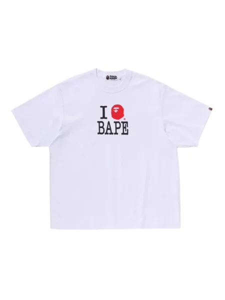 Tricou A Bathing Ape® cu imagine alb