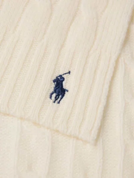 Szal Polo Ralph Lauren z kaszmiru biała