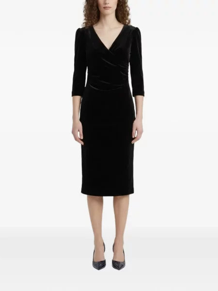 Rochie midi Sutton New York de catifea negru