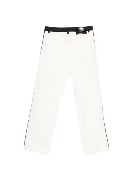 Pantaloni Wales Bonner cu autograf alb