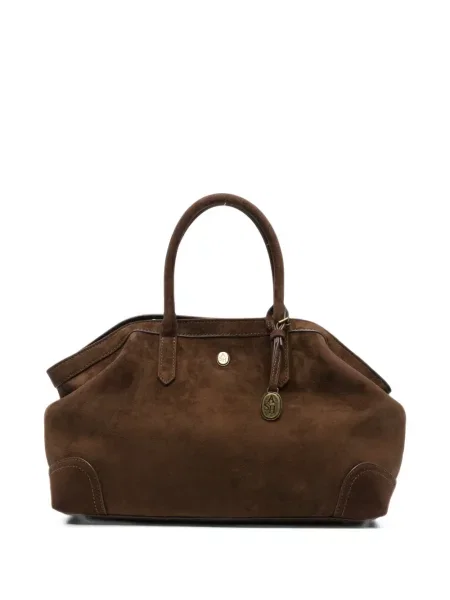 Geantă shopper Ash din piele de căprioară maro