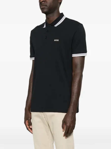 Polo Boss cu dungi negru