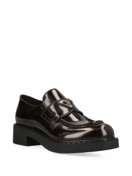Pantofi loafer Prada din piele maro