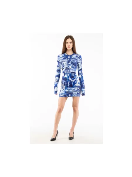 Sukienka Moschino niebieska