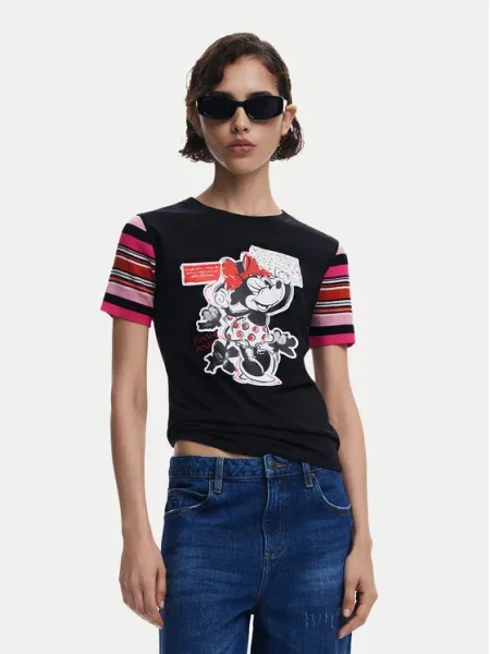 Desigual Tricou Minnie negru
