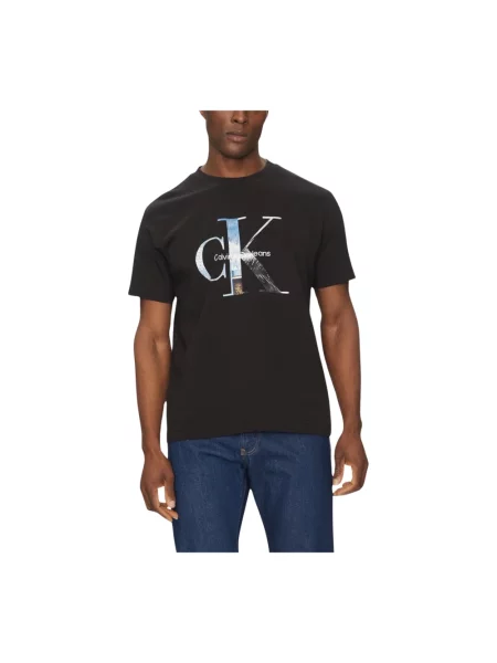 Calvin Klein Koszulki Mężczyzna L T-shirt z monogramem czarny