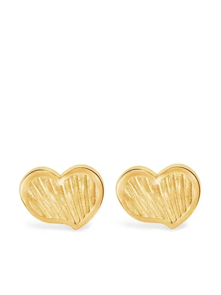 Обеци Dower And Hall с шипове със сърца златисто