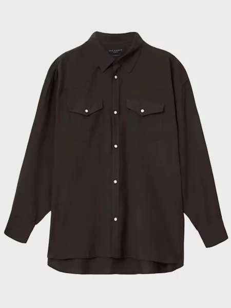 Сорочка Allsaints коричнева