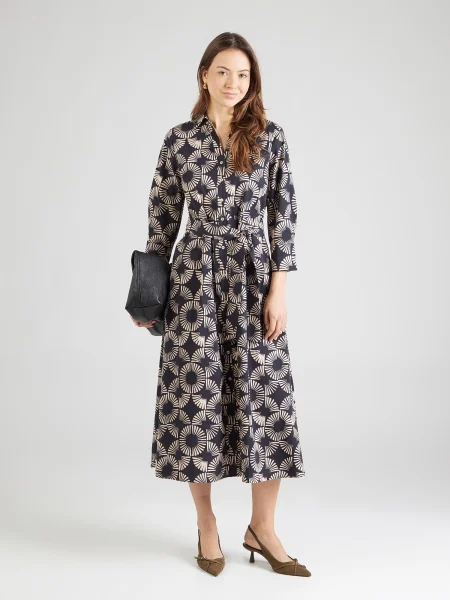 MORE & MORE Rochie tip bluză bej deschis negru