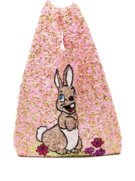 Torebka Ashish z cekinami różowa