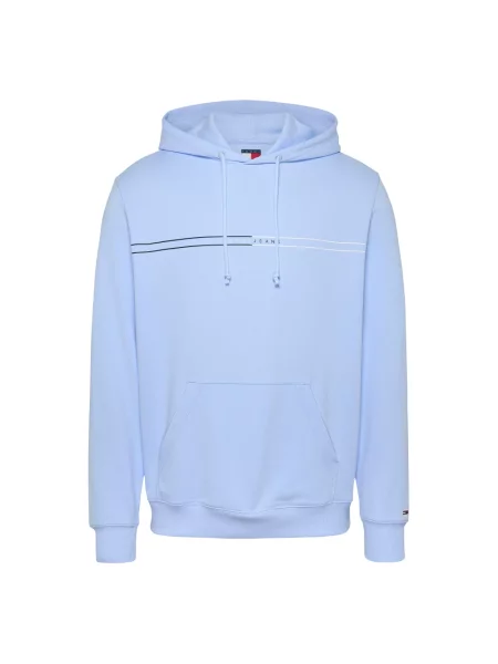 Bluza z kapturem Tommy Jeans z kapturem z logo niebieska