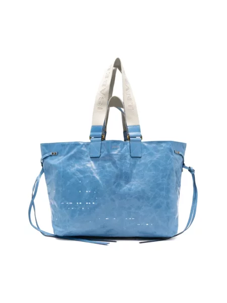 Torebka skórzana Isabel Marant skórzana niebieska