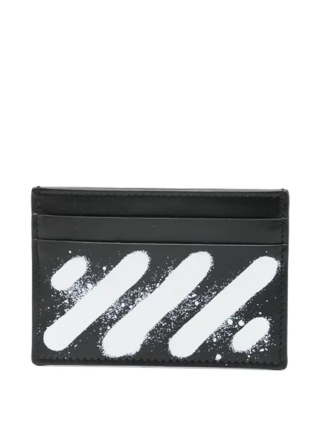 Portofel Off-white cu dungi alb