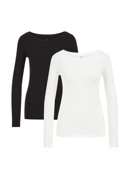 WE Fashion Tricou negru alb