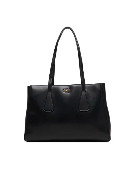 Calvin Klein Torbica Ck Medium Work Tote crna