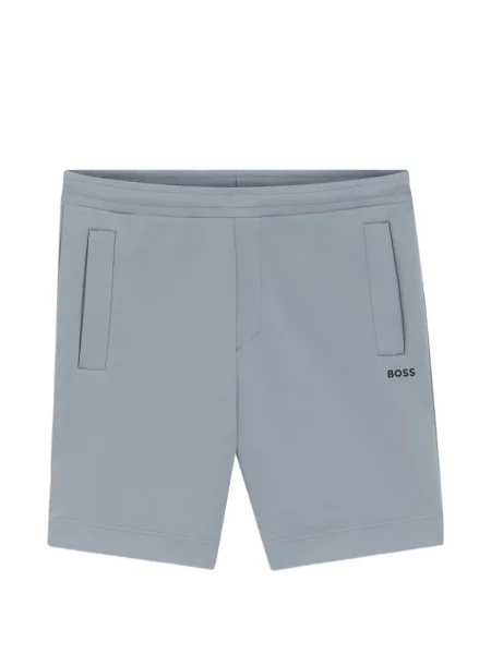 Pantaloni scurți Boss cu broderie alergare albastru