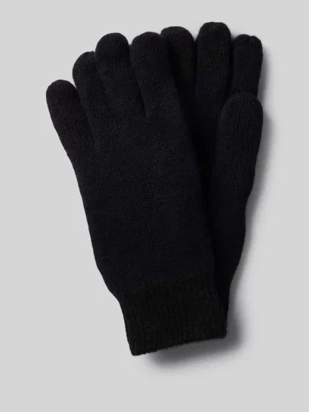 Barbour rękawiczki wełniane Carlton czarny