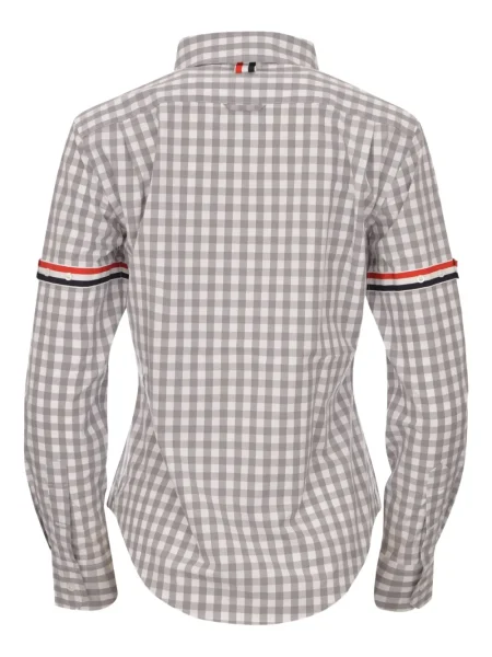 Cămașă Thom Browne în carouri gri