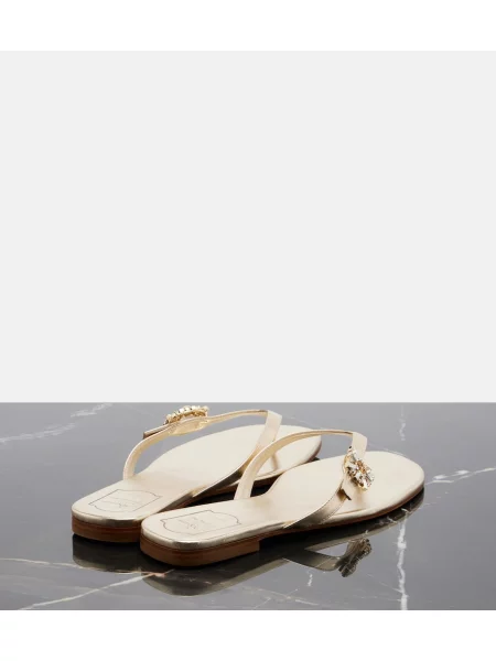 Chiloți tanga Roger Vivier din piele