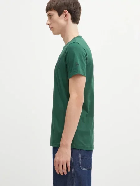 Tenisové tričko Lacoste green/navy blue modré