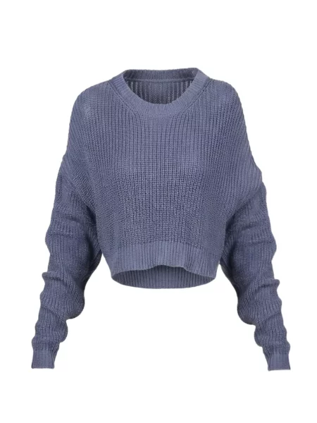 Decupat pulover Valentino Garavani chunky albastru