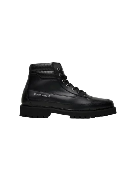 Botki Filling Pieces skórzane czarne