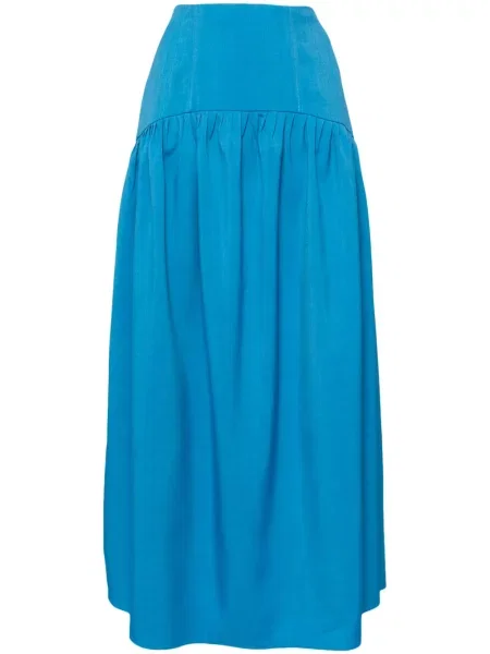 Fustă midi Bambah până la genunchi albastru