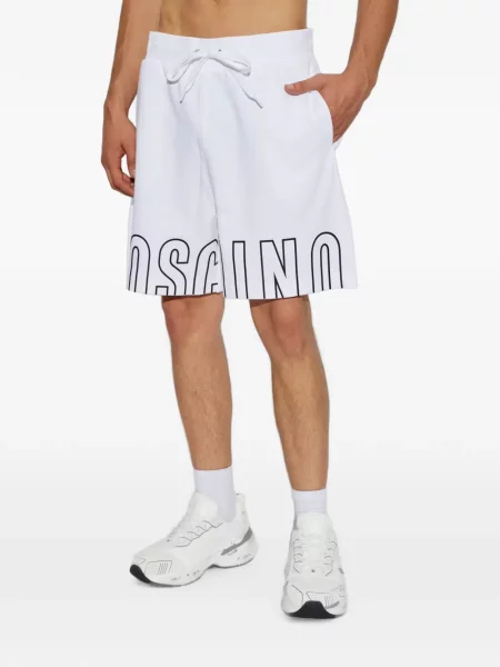Pantaloni scurți Moschino cu imagine alb